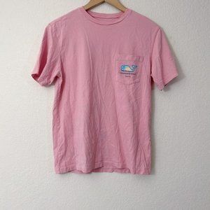 Vineyard Vine 100% Cotton Men's Pink Tshirt with Florida Whale Graphics Size XS